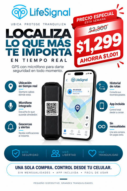 LifeTag  Localizador GPS Satelital con micrófono remoto
